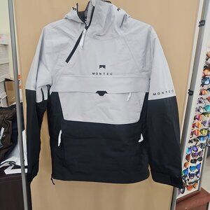 Montec Womens Ski Jacket Soft Gray/black Size S Dune Insulated Hooded Pullover